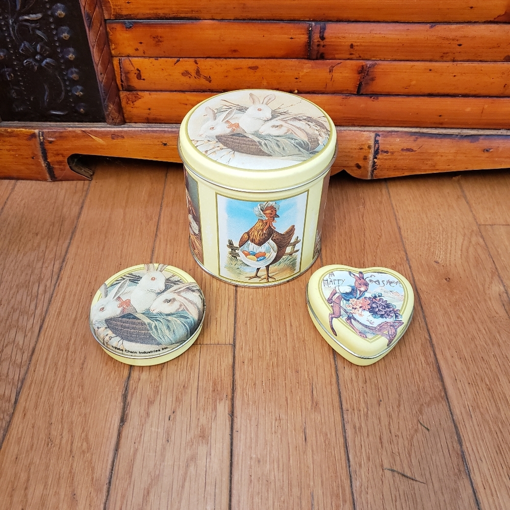 Vintage Bristol Ware USA Easter Tins